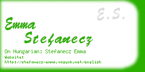 emma stefanecz business card